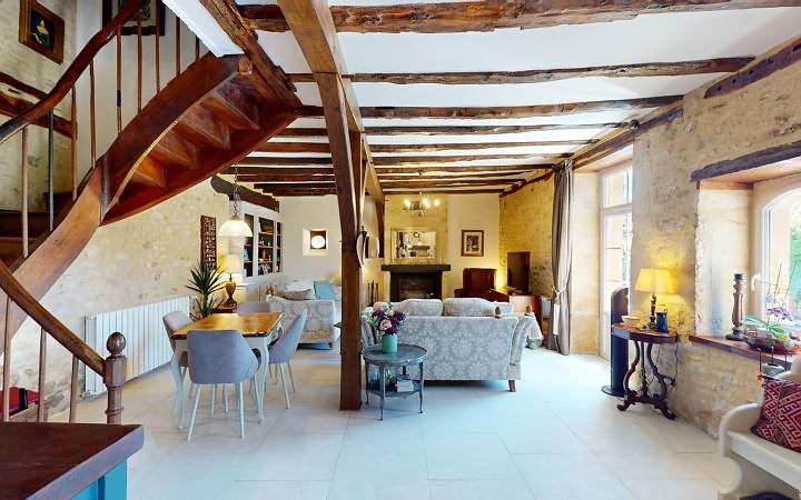 3 bed stone house for sale near Aubas