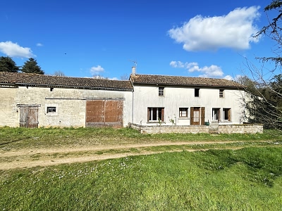 2 bed stone house for sale near Pliboux