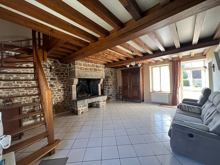 5 bed stone farmhouse for sale near Nécy