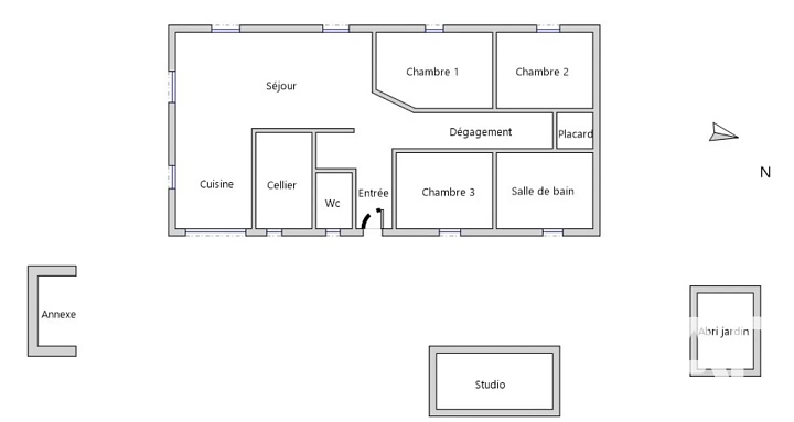 3 bed house for sale near Pliboux